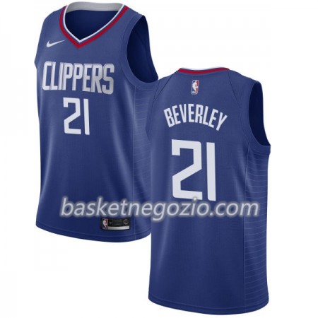 Canotte Uomo Los Angeles Clippers Patrick Beverley 21 Nike 2017-18 Blu Swingman